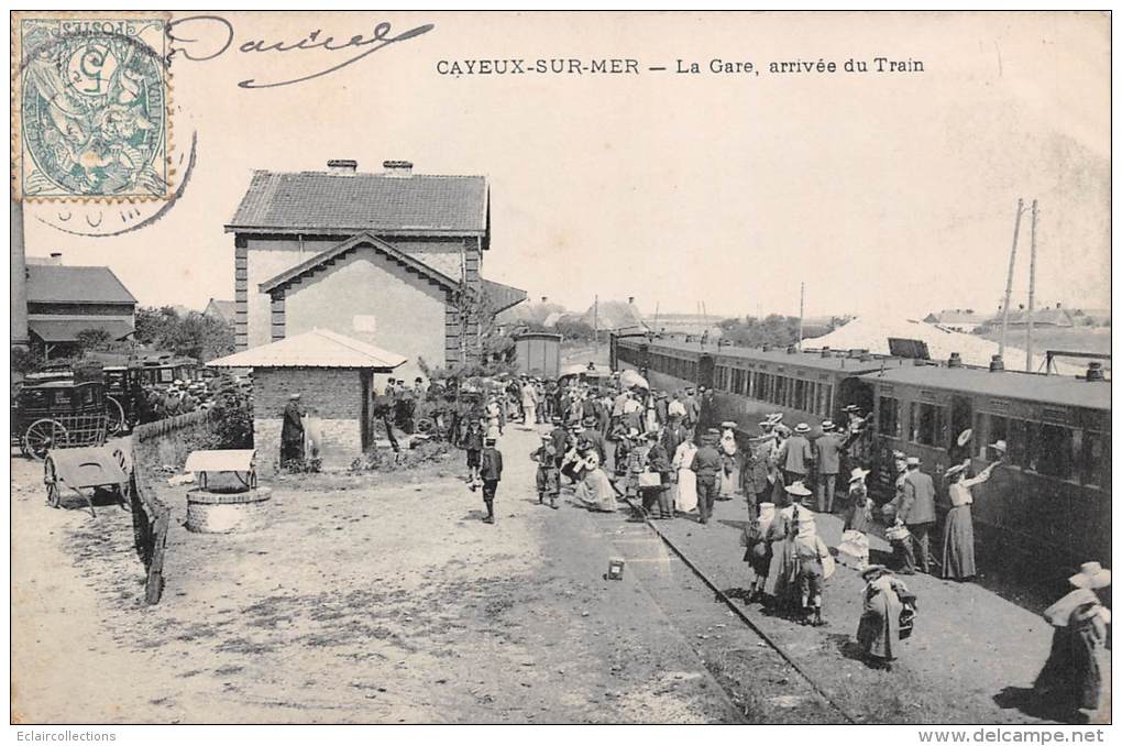 Cayeux Sur Mer     80      La Gare, Arrivée D'un Train - Cayeux Sur Mer