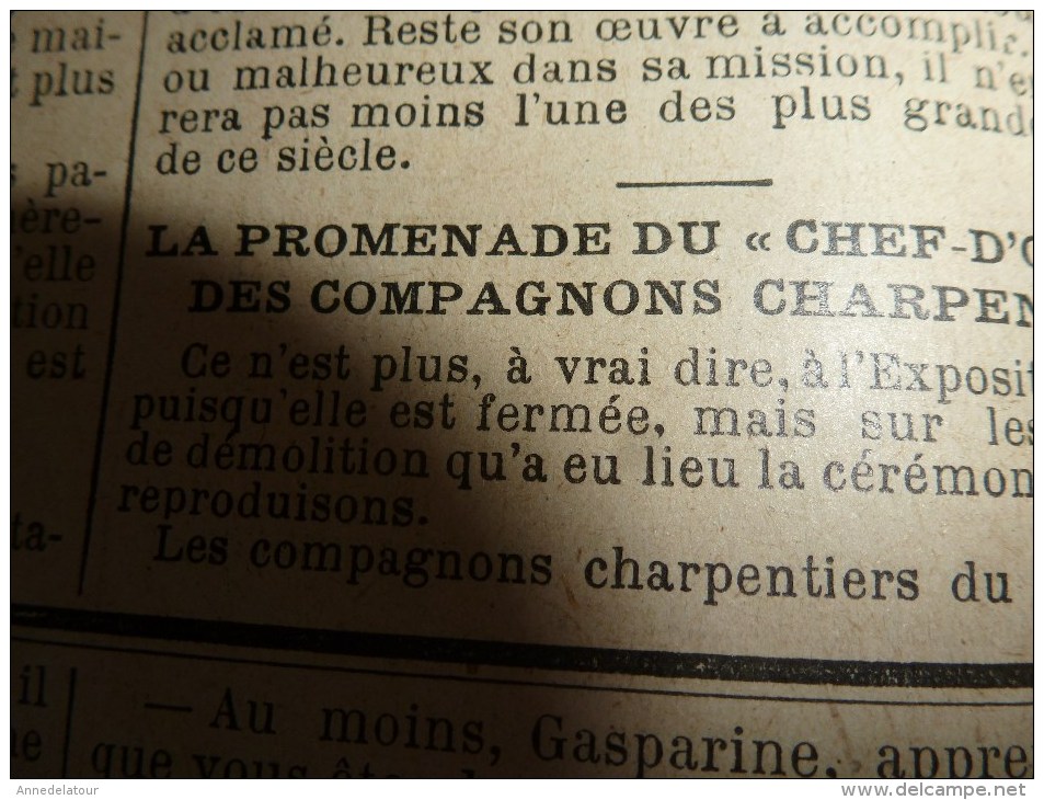 1900 LE PETIT PARISIEN: Gravures  : Le Président Du TRANSVAAL (Krüger) En France; Défilé Des COMPAGNONS-CHARPENTIERS.. - Le Petit Parisien