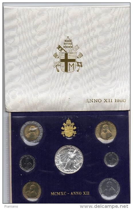 PIA - VATICANO- 1990 : Serie Monete Anno XII° Pontificato Di Giovanni Paolo II - 47.000  Serie - Vaticano