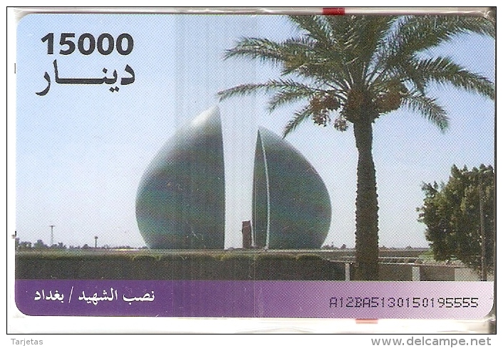 TARJETA DE IRAQ DE 15000 DINARS DE UN MONUMENTO  (NUEVA-MINT) - Irak