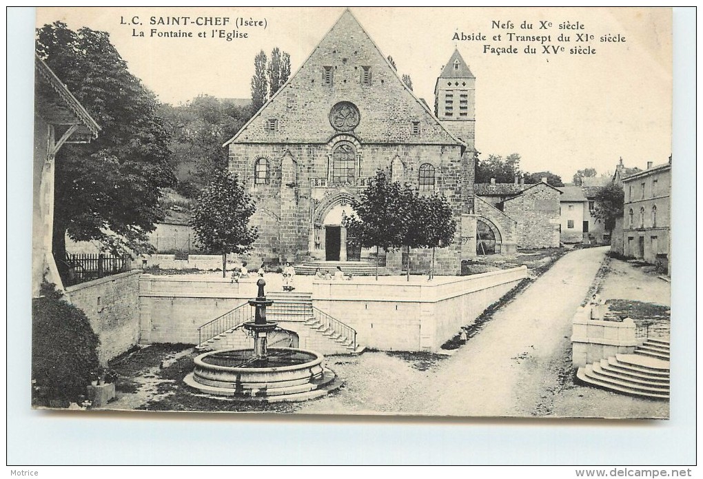 SAINT CHEF - La Fontaine Et L'église. - Saint-Chef