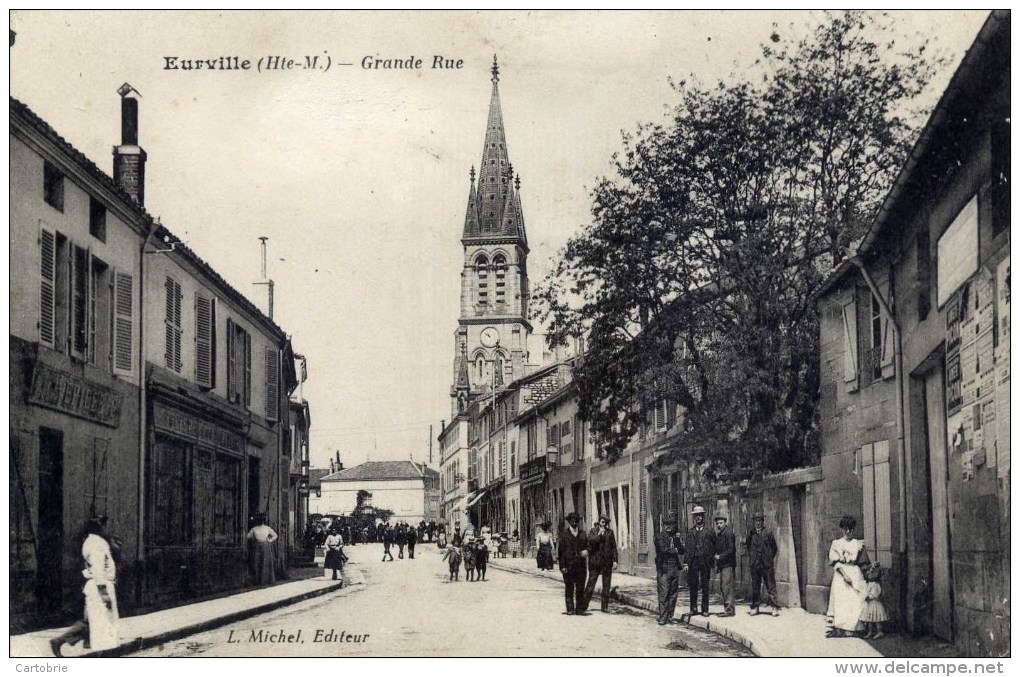 52 - EURVILLE - Grande Rue - Très Animée - Autres & Non Classés