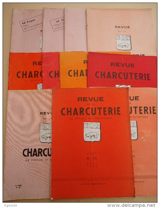 Lot De 11 Revues  - Revue De La Charcuterie De France Et D'Outre-Mer - 1954/1959 - Koken & Wijn