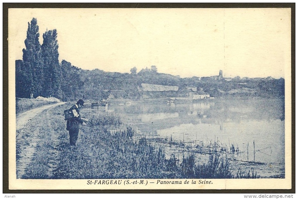 SAINT FARGEAU Panorama De La Seine Pêcheur? (Photo édition) Seine Et Marne (77) - Saint Fargeau Ponthierry