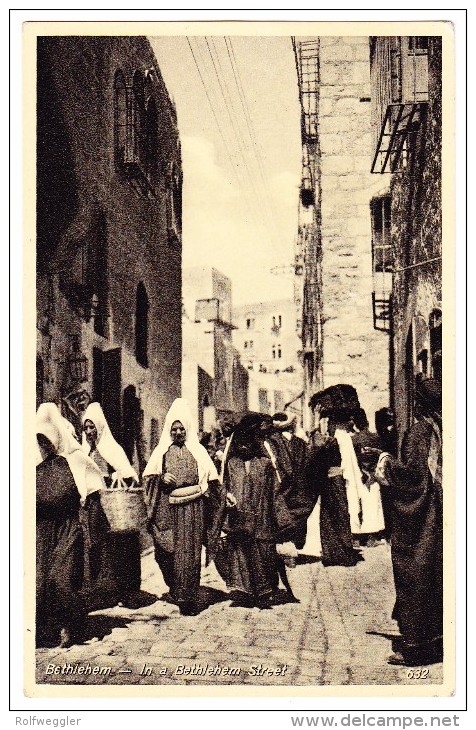 Palästina - Jerusalem 8.4.1933 Auf AK Bethlehem Strassenbild Nach Basel - Palestine