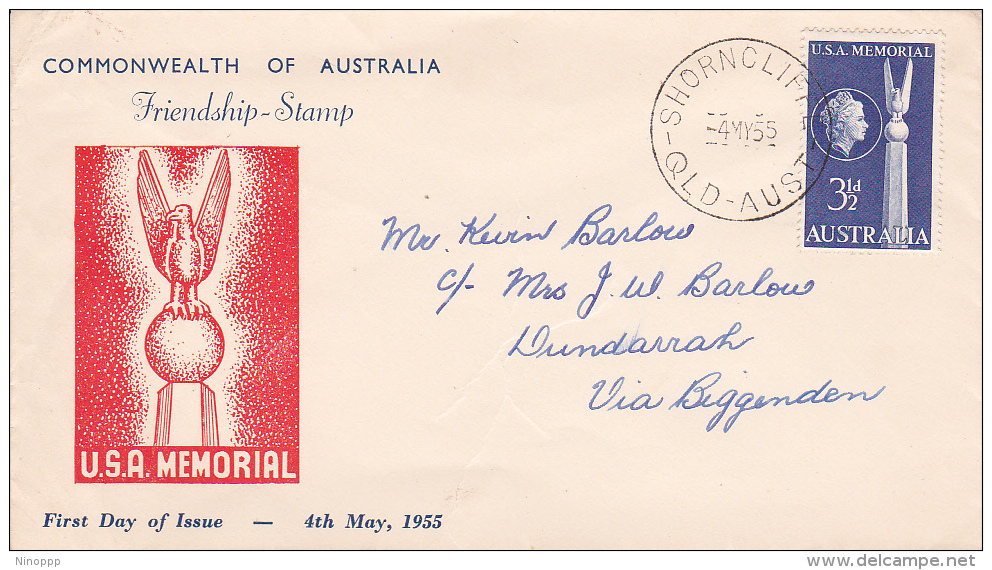 Australia 1955 USA Friendship Addressed FDC - FDC