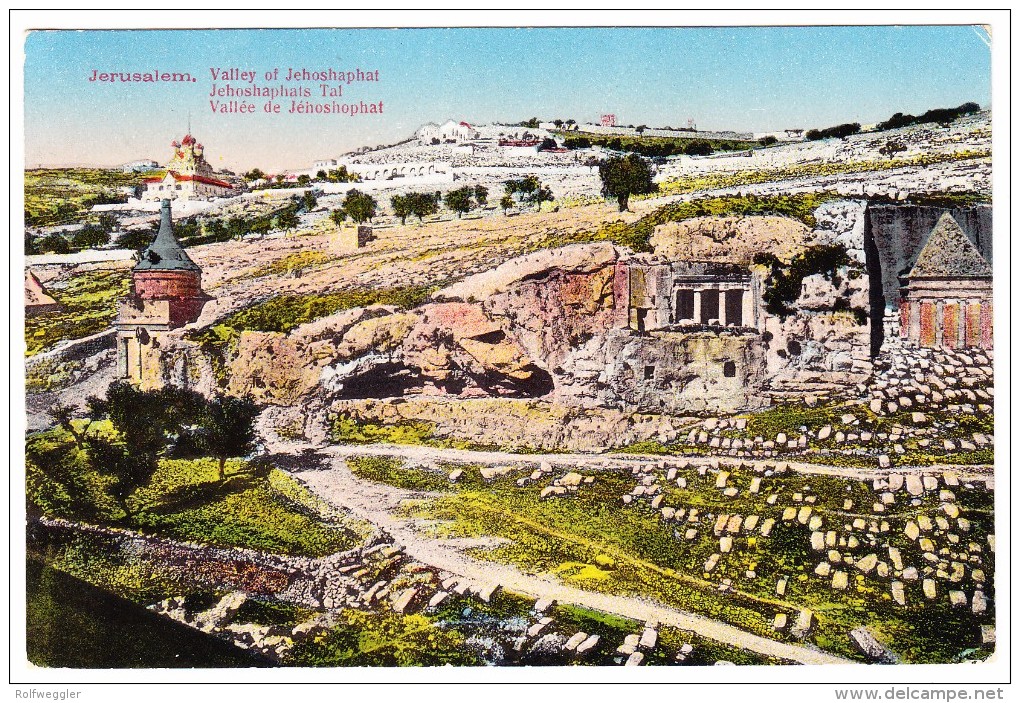 Palästina - Jerusalem 14.12.1921 Auf AK Jerusalem Jehoshaphais Tal Nach Couvet NE - Palästina