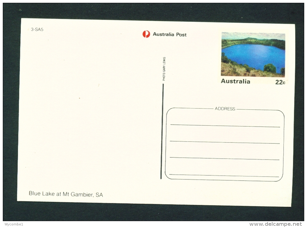 AUSTRALIA  -  Mount Gambier  Blue Lake  Prepaid Postage  Unused Postcard As Scans - Mt.Gambier