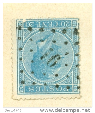 België/Belgique 18  L 16  Arlon   Nipa + 40 - 1865-1866 Profile Left