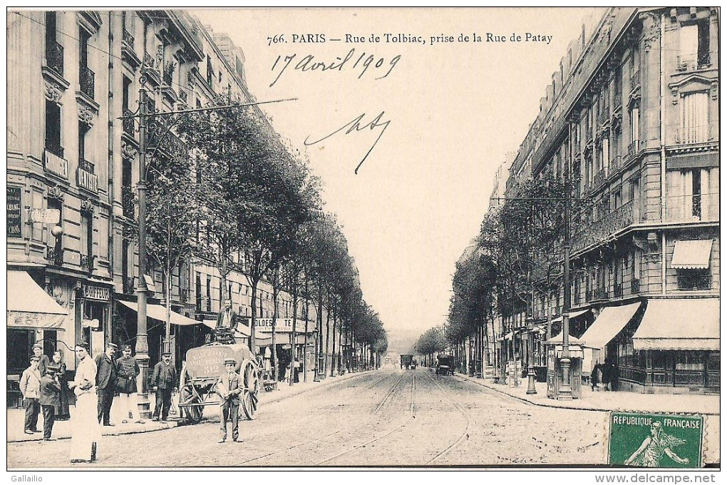 PARIS RUE DE TOLBIAC PRISE DE LA RUE DE PATAY CPA ANIMEE CITERNE VILLE DE PARIS - Arrondissement: 13