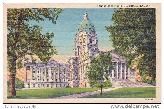 State Capitol Building Topeka Kansas Curteich - Topeka