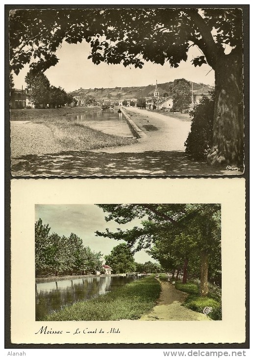 MOISSAC 2 CP Du Canal Du Midi (Combier & Cap) Tarn & Garonne (82) - Moissac