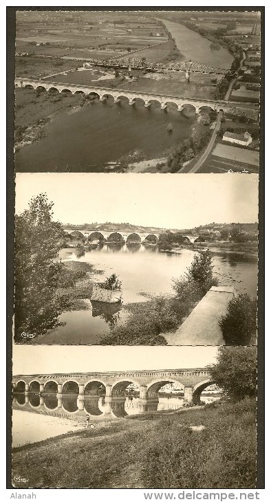 MOISSAC 3 CP Des Ponts Napoléon, Canal & Cacor (Combier) Tarn & Garonne (82) - Moissac