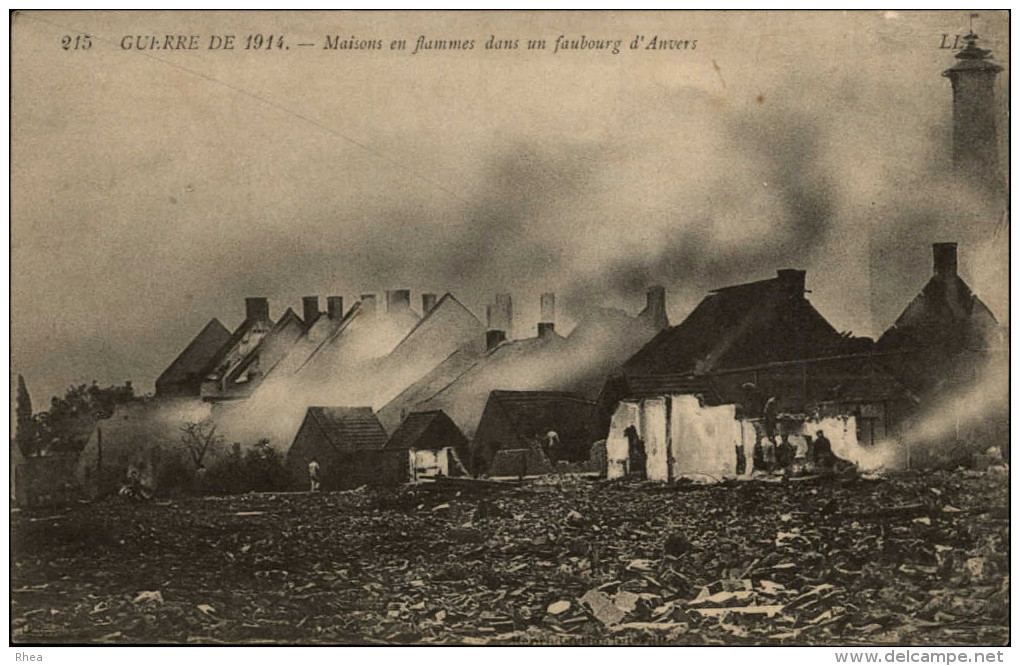 MILITARIA - Guerre 14-18 - Incendie Faubourg D'Anvers - Guerre 1914-18