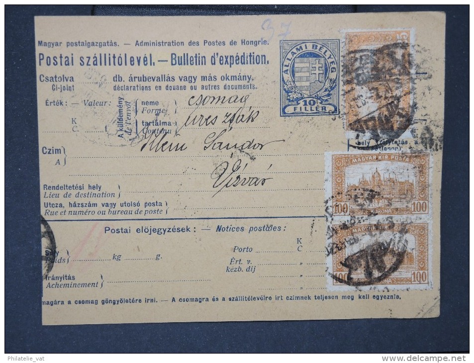 HONGRIE - Détaillons Collection De Bulletins  D Expéditions  - Colis Postaux  - A Voir - Lot N° P5443 - Paketmarken