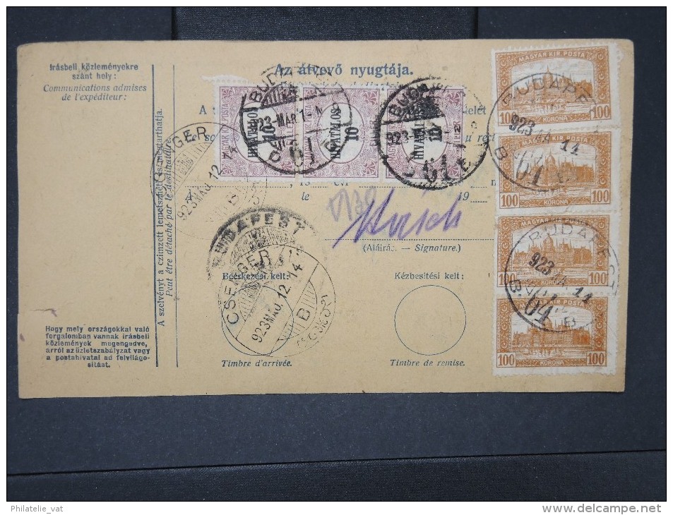 HONGRIE - Détaillons Collection De Bulletins  D Expéditions  - Colis Postaux  - A Voir - Lot N° P5445 - Enteros Postales