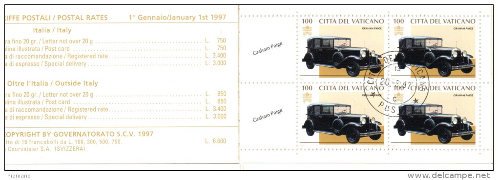 PIA  -  VATICANO - 1997 : Carrozze  Ed  Auto  Pontificie -  Carnet   (L 5) - Libretti