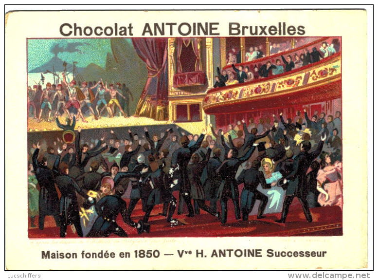 Chromo Chocolat Antoine - N° 20 - La Représentation De La Muette De Portici - 2 Scans - Autres & Non Classés