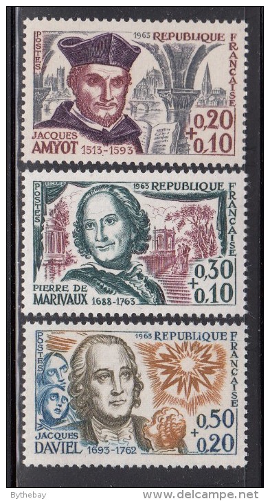 France MNH Scott #B367-#B369 Set Of 3 Famous Men - Amyot, Marivaux, Daviel - Neufs