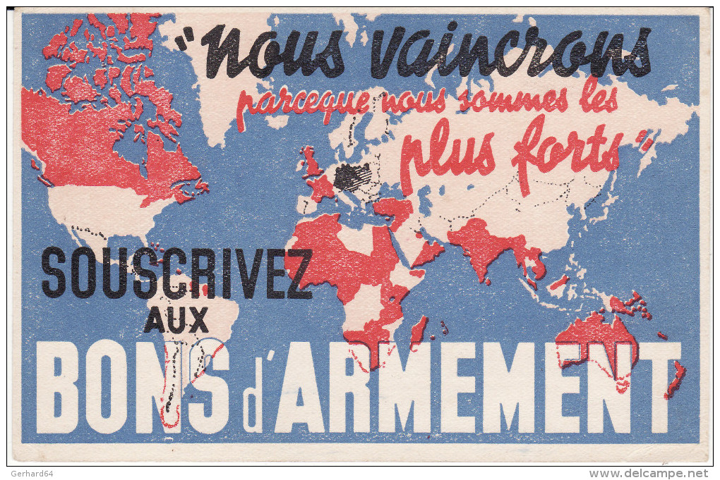 CPA - Nous Vaincrons (Souscrivez Aux Bons D'Armement) Neuve - Bon état (2 Scans) (Lot 240) - War 1914-18