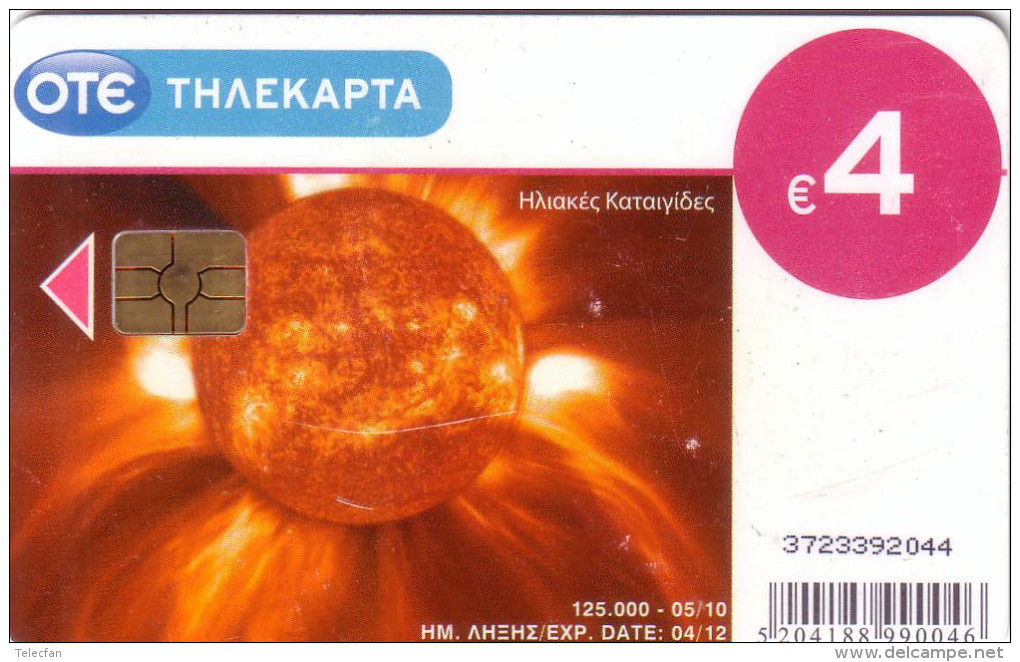 GRECE GREECE ERUPTION SOLAIRE SOLAR ERUPTION 4€ UT - Astronomia