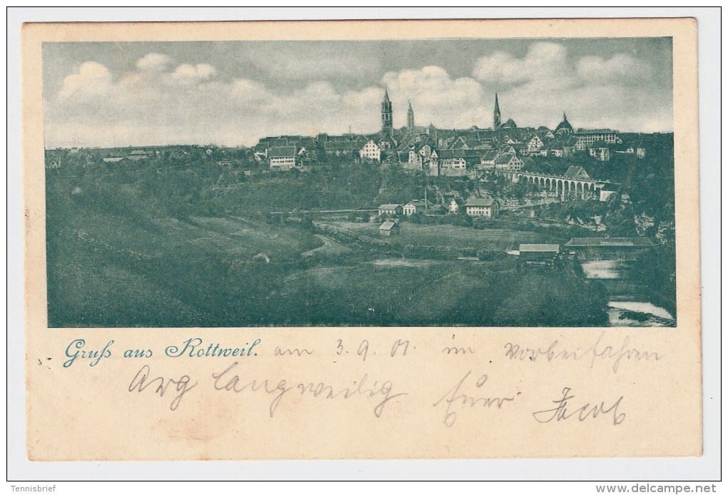 1901, " Gruss Aus Rottweil "     #1825 - Rottweil