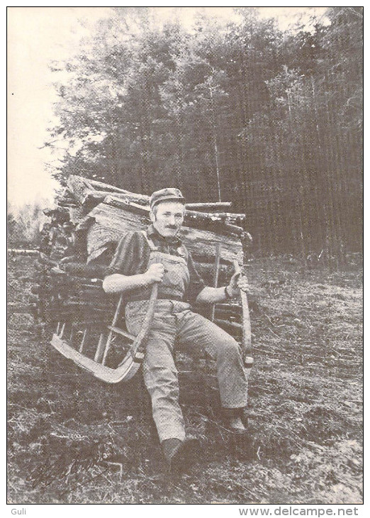 Métier LE SCHLITTAGE Lo Schlittège (Schlitte Traineau Transport Du Bois)Photo D. DUCHENE 1981 Les Métiers D'autrefois 19 - Autres & Non Classés