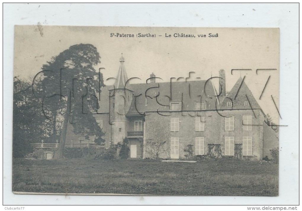 Saint-Paterne (72) : Le Côté Sud Du Château En 1920 PF. - Saint Paterne