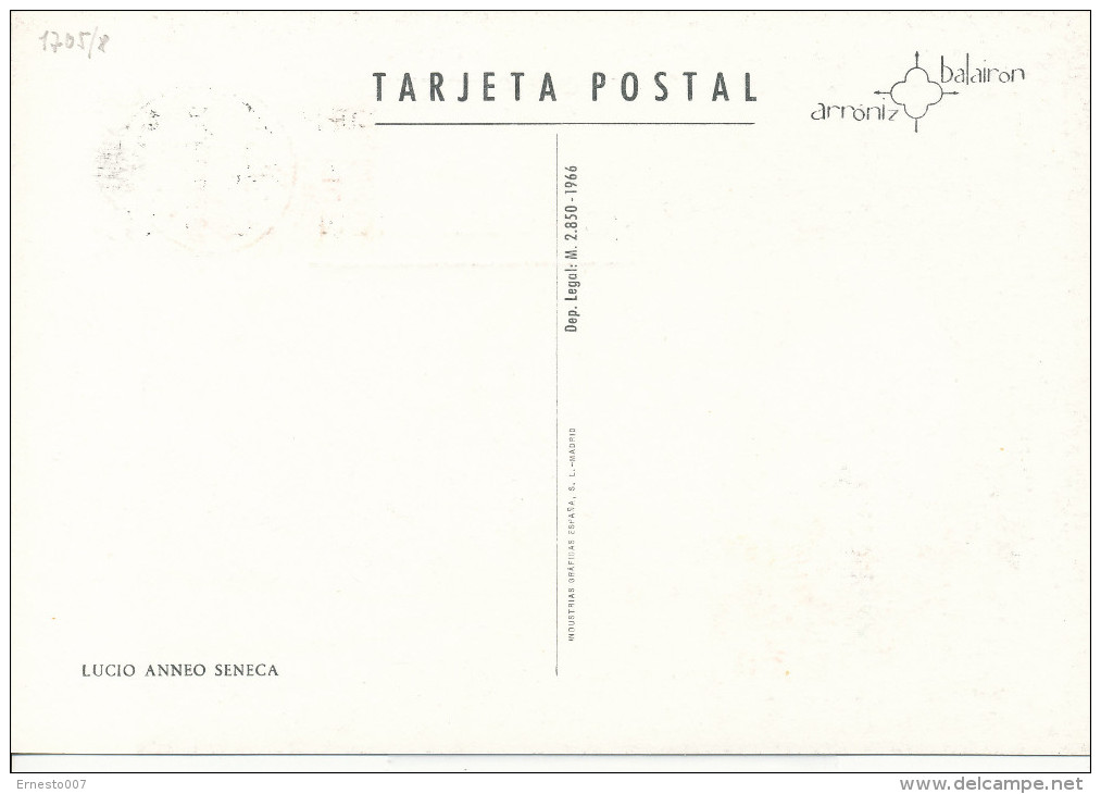 Spanien/España, Ersttagsbrief-Ersttagsansichtskarte/FDC-FDCard, Lucio Anneo Seneca - 1966, Siehe Scan + *) - FDC
