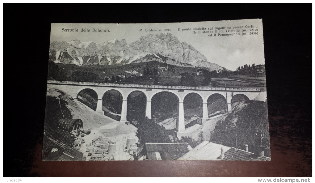 C-37535 CORTINA D'AMPEZZO FERROVIE DELLE DOLOMITI IL PONTE VIADOTTO SUL BIGONTINA - Belluno