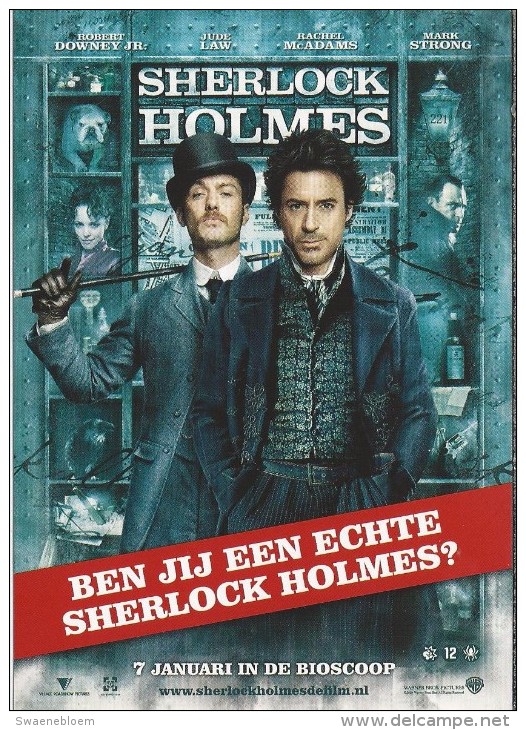 NL.- Boomerang Kaart - Sherlock Holmes. Ben Jij Een Echte Sherlock Holmes. - Manifesti Su Carta