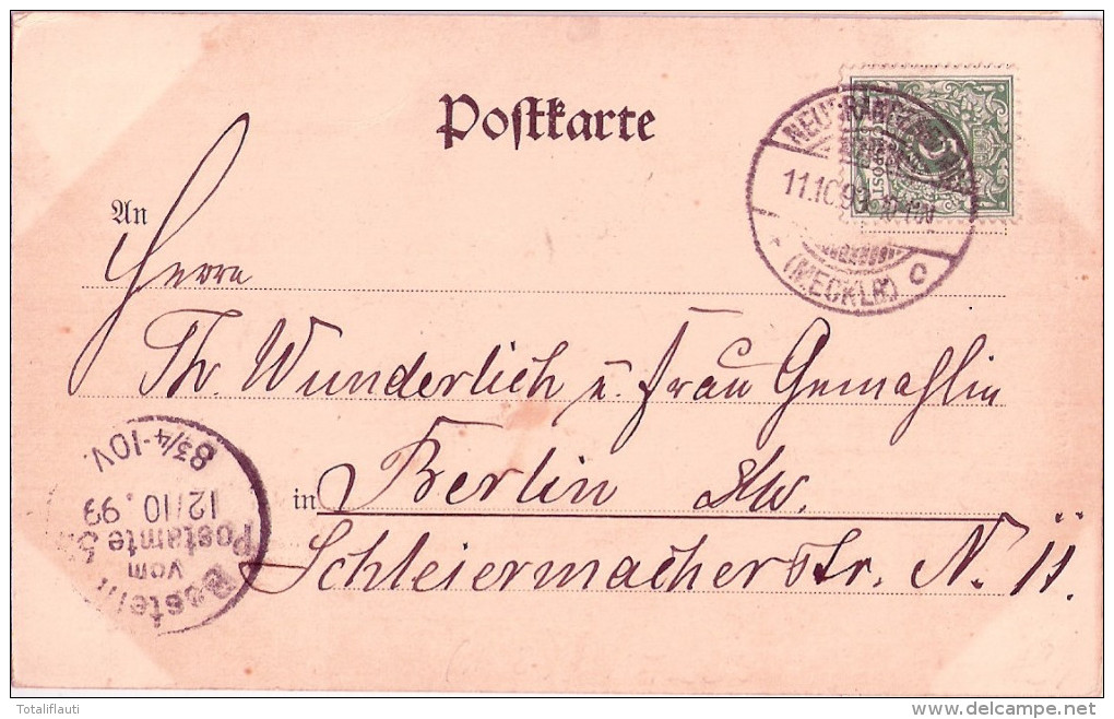 NEUSTRELITZ 1899 Vermählung Jutta Von Mecklenburg Strelitz Danilo Von Montenegro 11.10.1899 Gelaufen - Neustrelitz