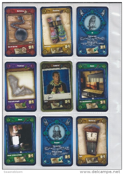 NL.- Het huis Anubis. Reality Cards. Verzamel en speel mee. Met alle 108 kaarten. 14 pag. tekst. 6 bladen cards.14 scans