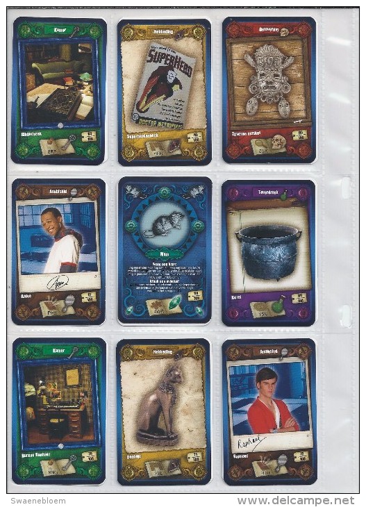 NL.- Het huis Anubis. Reality Cards. Verzamel en speel mee. Met alle 108 kaarten. 14 pag. tekst. 6 bladen cards.14 scans