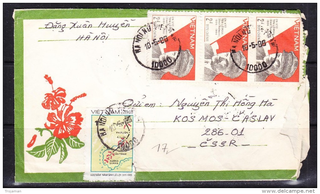 COVERS-3-35 LETTER TO CZECHOSLOVAKIA - Vietnam