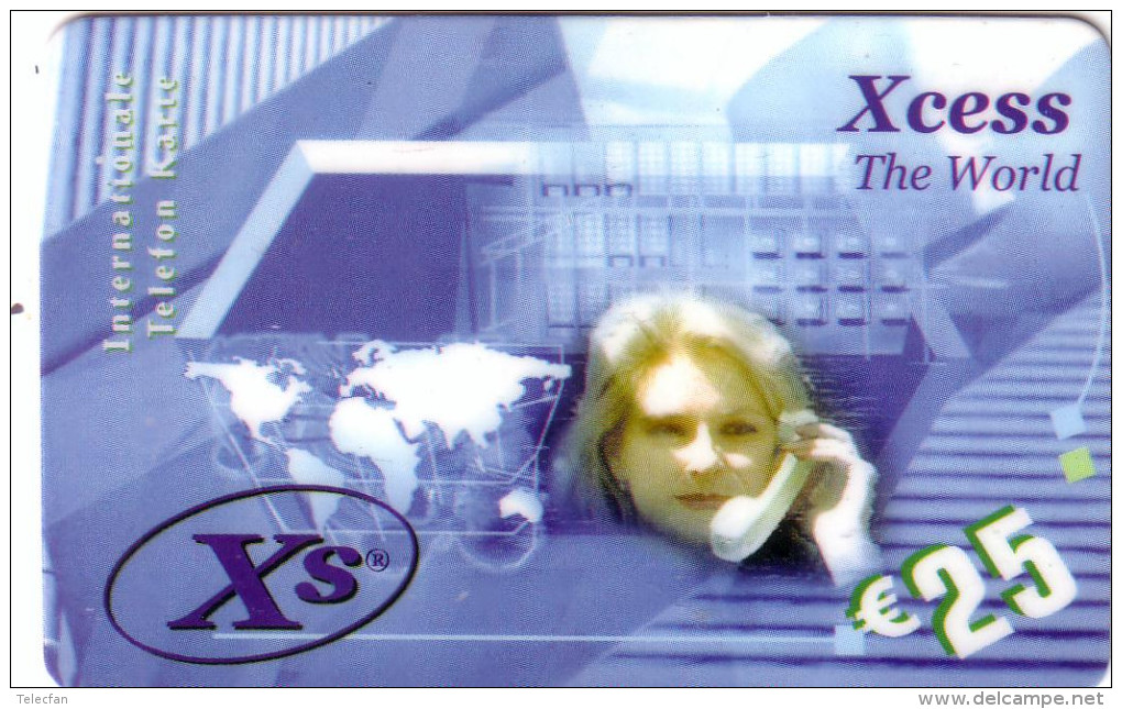 ALLEMAGNE GERMANY PREPAID XCESS THE WORLD 25€ NEUVE MINT NUMEROTEE - [2] Mobile Phones, Refills And Prepaid Cards