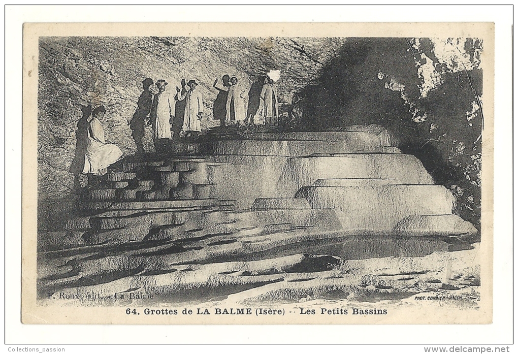 Cp, 38, Grottes De La Balme, Les Petits Bassins, écrite 1937 - La Balme-les-Grottes