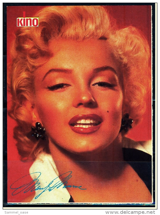 Kino-Autogrammkarte  -  Repro, Signatur Aufgedruckt  -  Marilyn Monroe - Handtekening