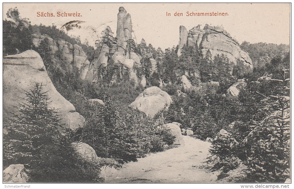 AK Sächsische Schweiz In Den Schrammsteinen Felsen Bei Schmilka Postelwitz Schandau Kirnitzschtal Krippen Schöna Sebnitz - Schmilka