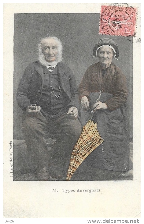 Types Auvergnats - Couple De Vieux - Carte L'Hirondelle N°54 - Europa