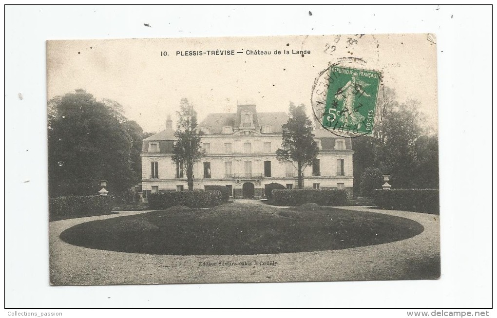 Cp  , 94 , LE PLESSIS TREVISE , Chateau De La LANDE , Voyagée , Ed : I.P.M. - Le Plessis Trevise