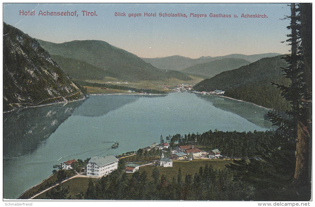 AK Hotel Achenseehof Blick Hotel Scholastika Mayers Gasthaus Achenkirch Bei Maurach Achensee Tirol Österreich Austria - Achenseeorte