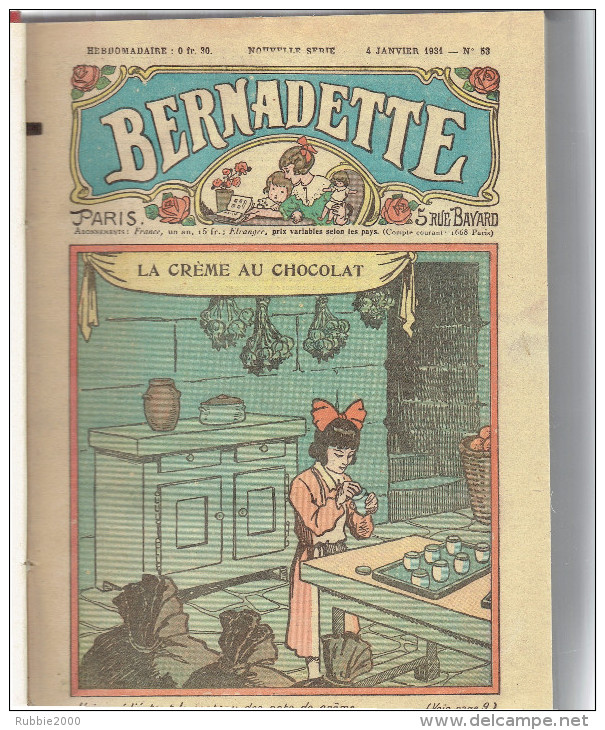BERNADETTE RELIURE ANNEE COMPLETE 1931 LES 52 REVUES RELIEES DE L ANNEE EN SUPERBE ETAT - Bernadette