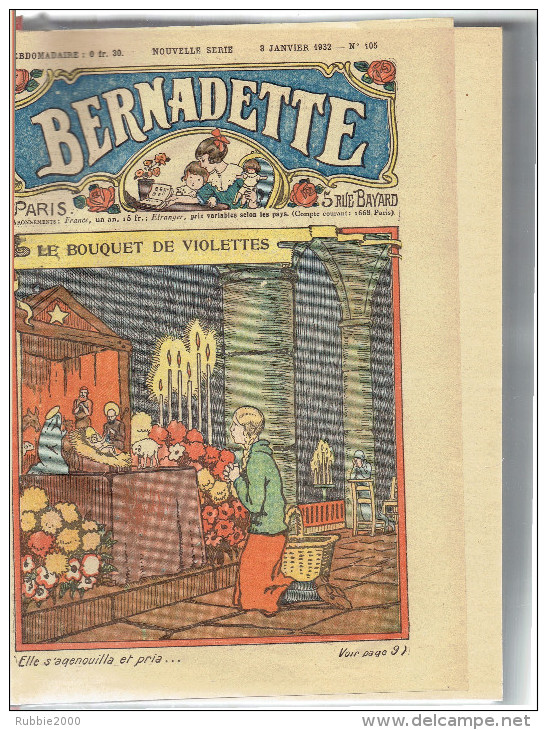 BERNADETTE RELIURE ANNEE COMPLETE 1932 LES 52 REVUES RELIEES DE L ANNEE EN SUPERBE ETAT - Bernadette