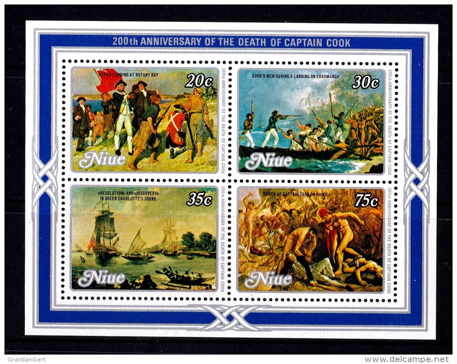 Niue 1979 Captain Cook Death Bicentenary Minisheet MNH - Niue