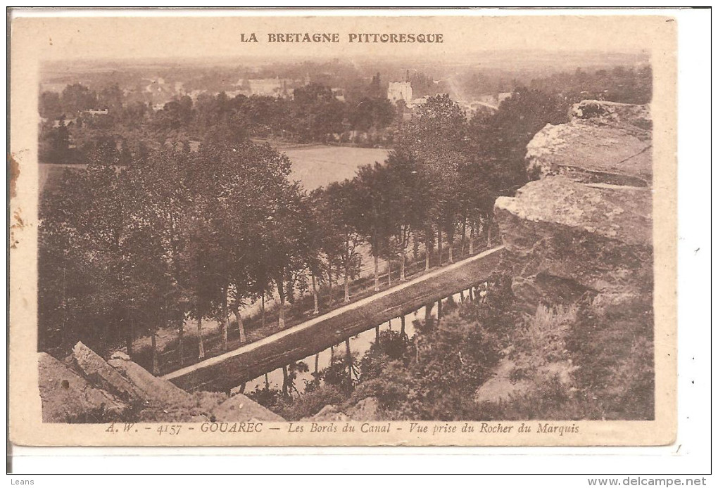 GOUAREC    Les Bords Du Canal   ,vue Prise Du Rocher Du Marquis - Gouarec