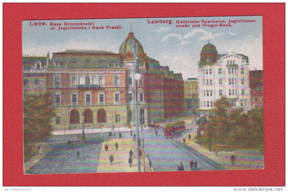 Lwow -- Lemberg  ---   Galizische Sparkasse --  Cachet Militaire ---1917  -- Feldpost - Ukraine