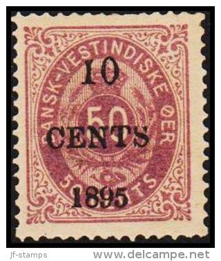 1895. Surcharge. 10 CENTS 1895 On 50 C. Violet. (Michel: 15) - JF128218 - Danish West Indies