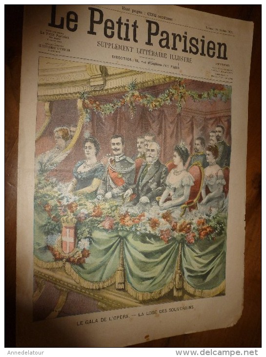 1903 LE PETIT PARISIEN: Gravures : Les Souverains A TRIANON Et Au Gala De L'Opéra; Roi Et Reine D'Italie à La Monnaie - Le Petit Parisien