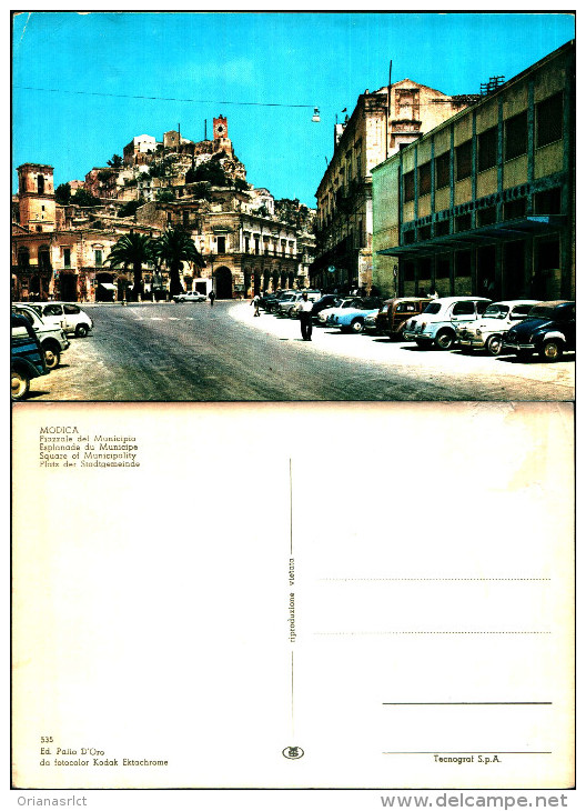 1177)cartolina-     Modica Piazzale Del Municipio - Modica